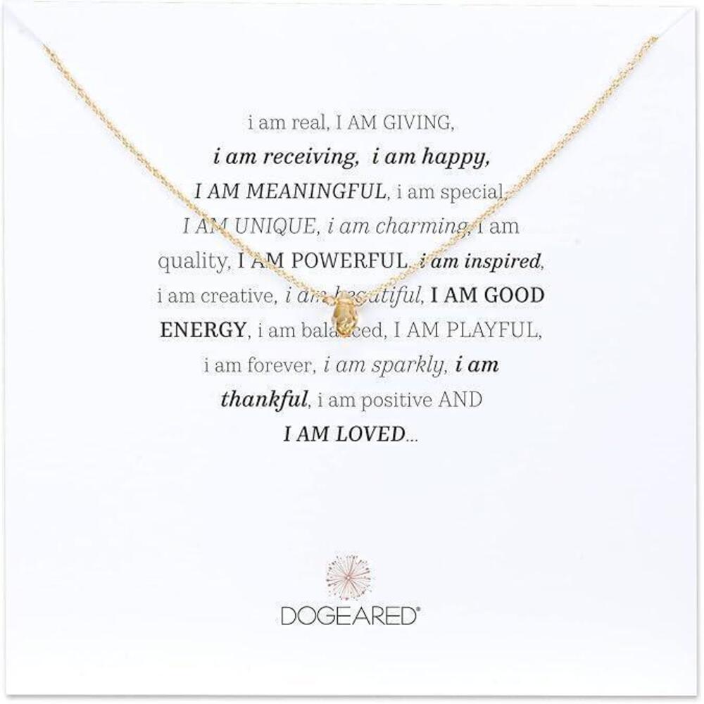 Dogeared I Am Crystal Necklace Gold